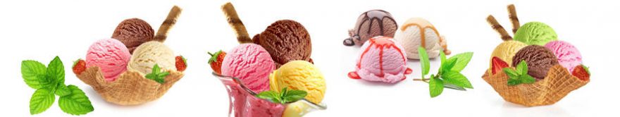 Изображение для стеклянного кухонного фартука, скинали: мята, мороженое, сладости, fartux1337