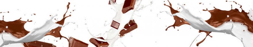 Изображение для стеклянного кухонного фартука, скинали: молоко, шоколад, fartux1712
