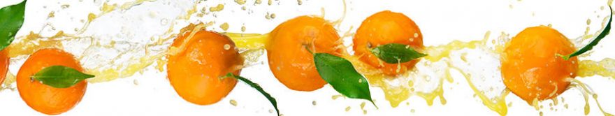 Изображение для стеклянного кухонного фартука, скинали: фрукты, мандарины, fartux1856