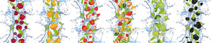 Изображение для стеклянного кухонного фартука, скинали: вода, фрукты, ягоды, ovofruk005
