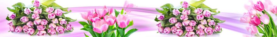 Изображение для стеклянного кухонного фартука, скинали: цветы, тюльпаны, skinap130
